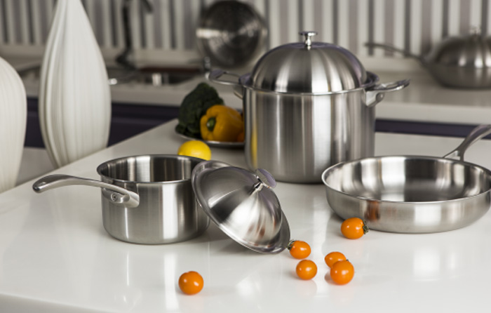 Stockpot with three-layer composite cookware(Titanium+SS+Copper)